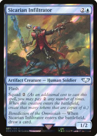 Sicarian Infiltrator 40K-25STAR Warhammer 40,000 Commander Magic card