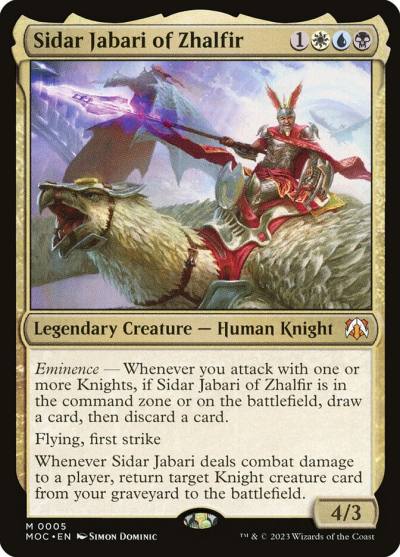 Sidar Jabari of Zhalfir MOC-5 March of the Machine Commander Magic card