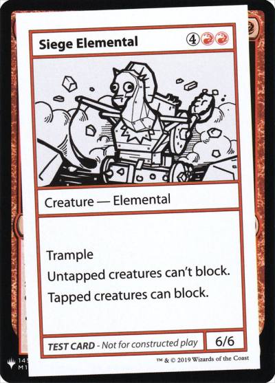 Siege Elemental CMB1-64 Mystery Booster Playtest Cards 2019 Magic card