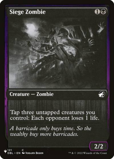 Siege Zombie PLST-DBL-121 The List Magic card
