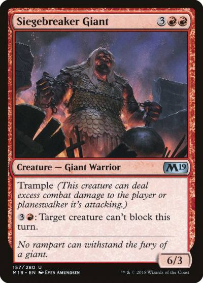 Siegebreaker Giant 157 Core Set 2019 Magic card
