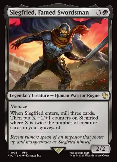 Siegfried, Famed Swordsman FIC-51 Final Fantasy Commander Magic card
