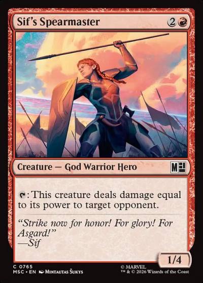 Sif's Spearmaster MSC-765 Marvel Super Heroes Commander Magic card