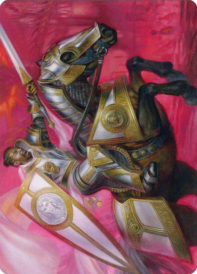 Sigiled Sentinel // Sigiled Sentinel AMOM-9 March of the Machine Art Series Magic card