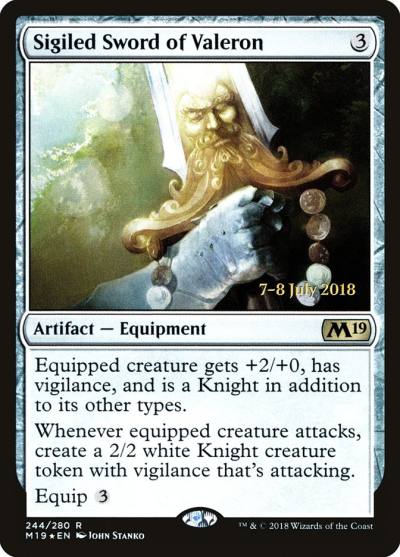 Sigiled Sword of Valeron PM19-244S Core Set 2019 Promos Magic card