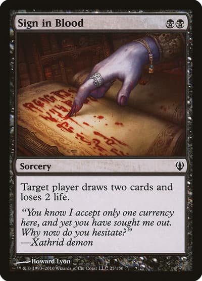 Sign in Blood ARC-25 Archenemy Magic card