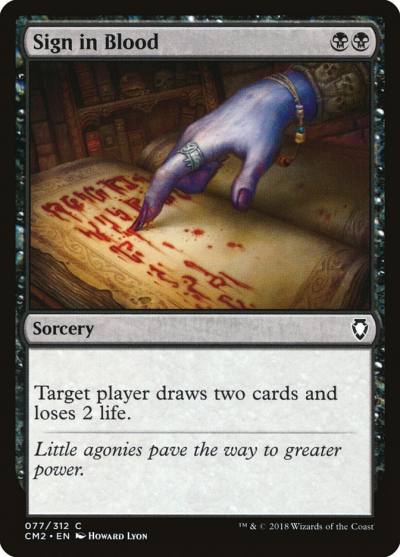 Sign in Blood CM2-77 Commander Anthology Volume II Magic card