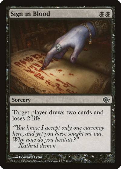 Sign in Blood DDD-49 Duel Decks: Garruk vs. Liliana Magic card