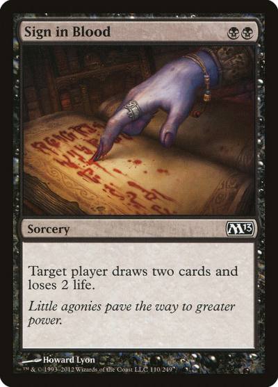 Sign in Blood M13-110 Magic 2013 Magic card