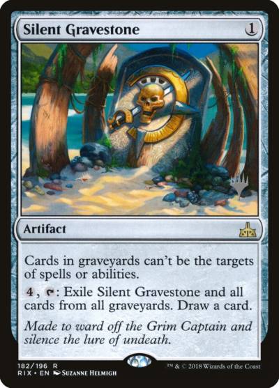 Silent Gravestone PRIX-182P Rivals of Ixalan Promos Magic card