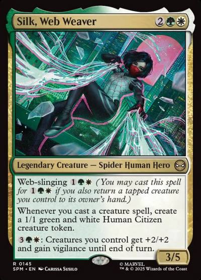 Silk, Web Weaver SPM-145 Marvel's Spider-Man Magic card