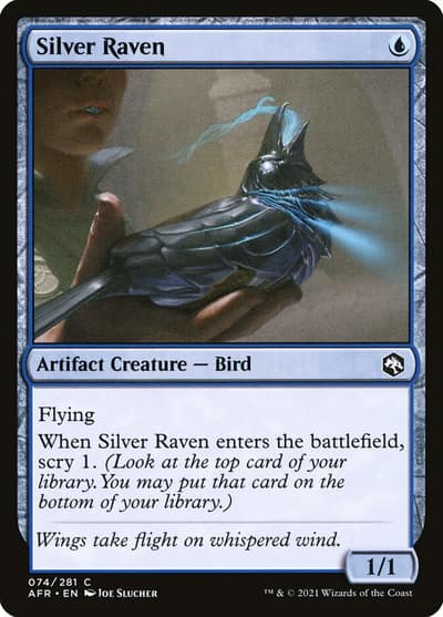 Silver Raven 74 Adventures in the Forgotten Realms Magic card