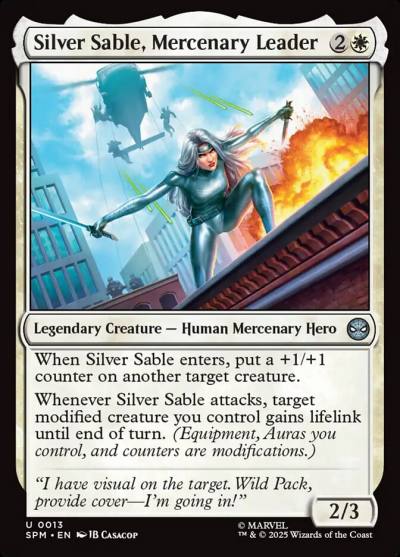 Silver Sable, Mercenary Leader SPM-13 Marvel's Spider-Man Magic card