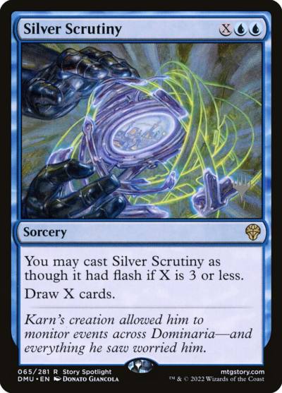 Silver Scrutiny PDMU-65P Dominaria United Promos Magic card