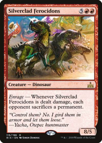 Silverclad Ferocidons RIX-115 Rivals of Ixalan Magic card