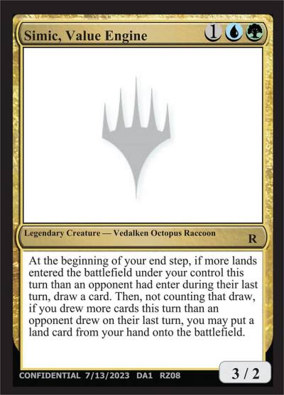 Simic, Value Engine RZ08d Unknown Event Magic card