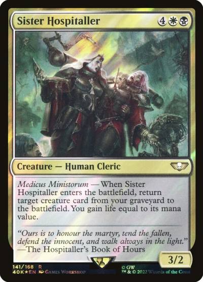 Sister Hospitaller 40K-141STAR Warhammer 40,000 Commander Magic card