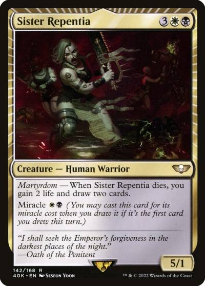 Sister Repentia 40K-142 Warhammer 40,000 Commander Magic card