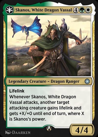 Skanos, White Dragon Vassal 18w Alchemy Horizons: Baldur's Gate Magic card