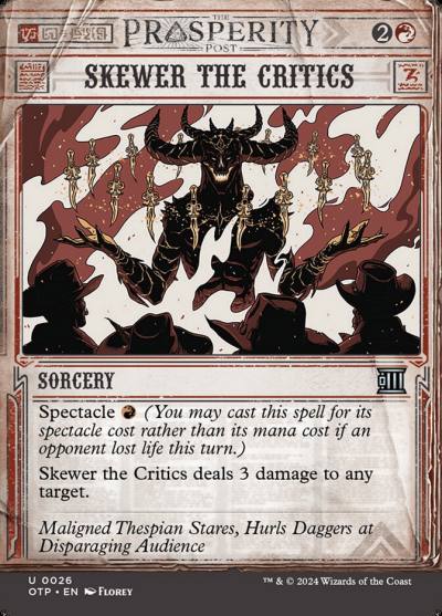 Skewer the Critics OTP-26 Breaking News Magic card