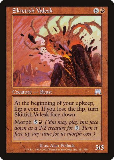 Skittish Valesk 231 Onslaught Magic card