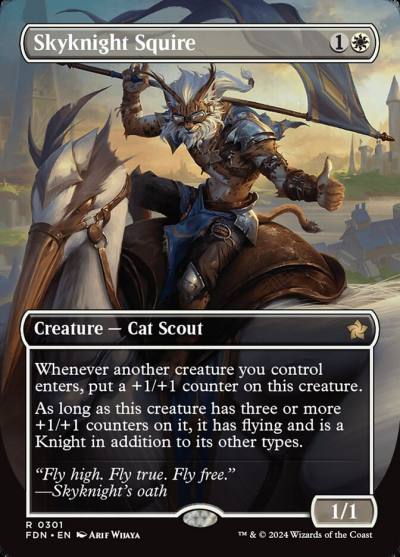 Skyknight Squire FDN-301 Foundations Magic card