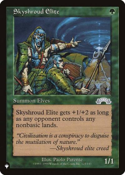 Skyshroud Elite PLST-EXO-123 The List Magic card