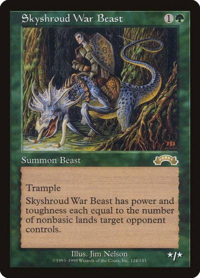 Skyshroud War Beast 124 Exodus Magic card