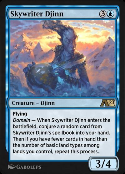 Skywriter Djinn YDMU-5 Alchemy: Dominaria Magic card