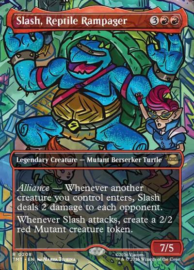 Slash, Reptile Rampager TMT-208 Teenage Mutant Ninja Turtles Magic card
