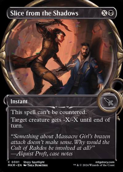 Slice from the Shadows MKM-301 Murders at Karlov Manor Magic card