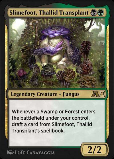 Slimefoot, Thallid Transplant YDMU-26 Alchemy: Dominaria Magic card