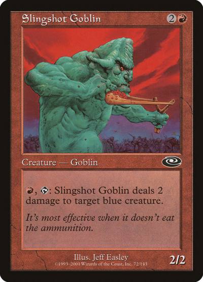 Slingshot Goblin 72 Planeshift Magic card