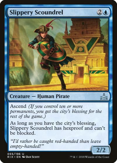Slippery Scoundrel 55 Rivals of Ixalan Magic card