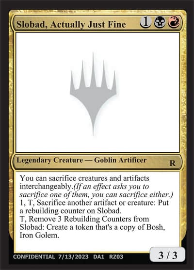Slobad, Actually Just Fine RZ03a Unknown Event Magic card