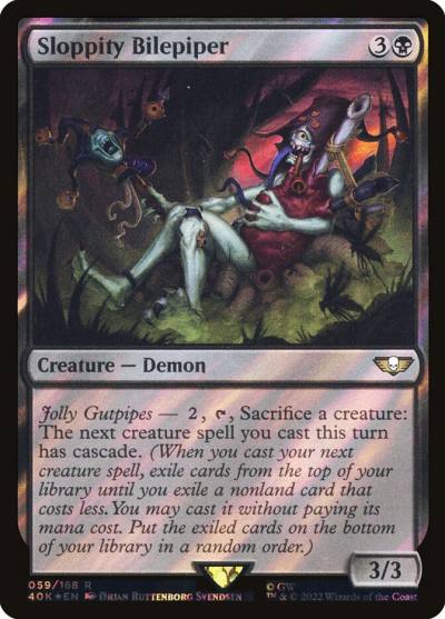 Sloppity Bilepiper 40K-59STAR Warhammer 40,000 Commander Magic card