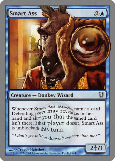 Smart Ass 45 Unhinged Magic card