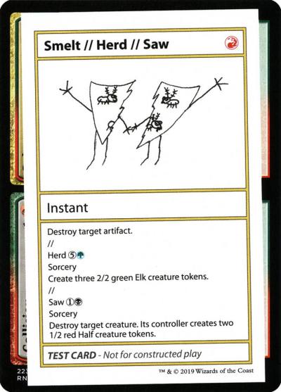 Smelt // Herd // Saw CMB2-100 Mystery Booster Playtest Cards 2021 Magic card