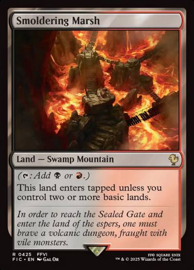 Smoldering Marsh FIC-425 Final Fantasy Commander Magic card