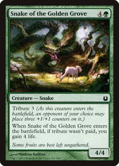 Snake of the Golden Grove 141 Born of the Gods Magic card