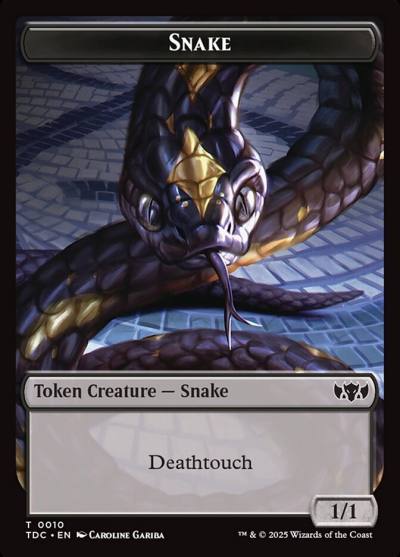 Snake TTDC-10 Tarkir: Dragonstorm Commander Tokens Magic card