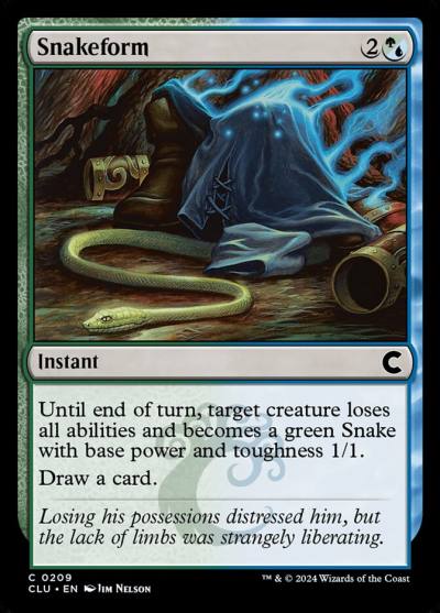 Snakeform CLU-209 Ravnica: Clue Edition Magic card