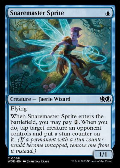 Snaremaster Sprite 68 Wilds of Eldraine Magic card