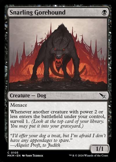 Snarling Gorehound MKM-105 Murders at Karlov Manor Magic card