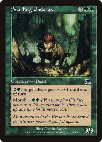 Snarling Undorak 283 Onslaught Magic card