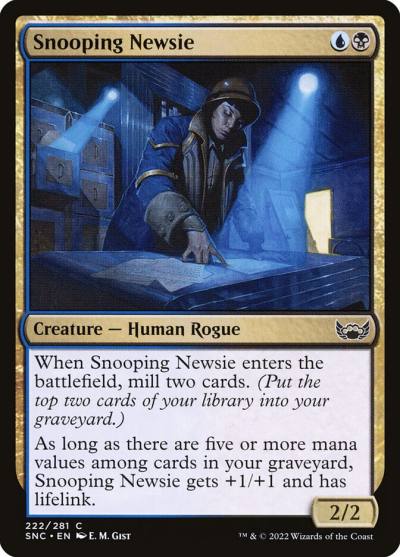 Snooping Newsie SNC-222 Streets of New Capenna Magic card