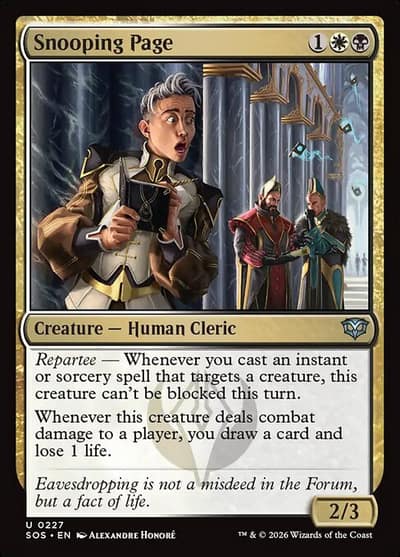 Snooping Page 227 Secrets of Strixhaven Magic card
