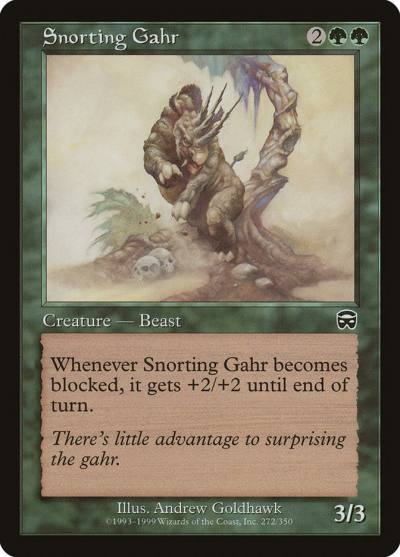 Snorting Gahr 272 Mercadian Masques Magic card