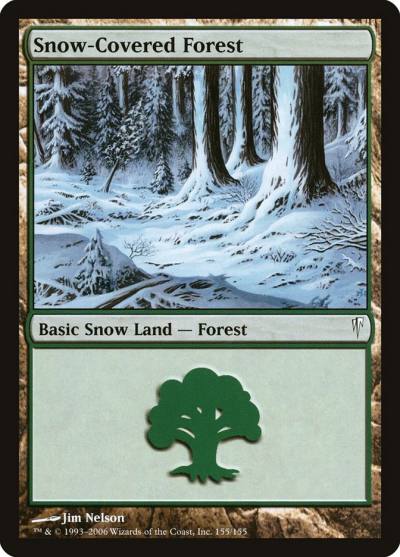 Snow-Covered Forest CSP-155 Coldsnap Magic card