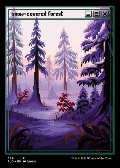 Snow-Covered Forest SLD-329 Secret Lair Drop Magic card